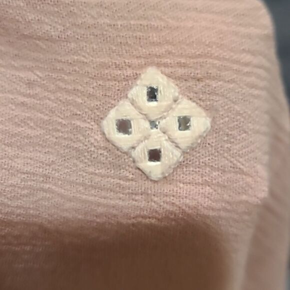 American eagle outfitters womens dusty rose pink off the shoulder sequin shirt - Picture 4 of 5